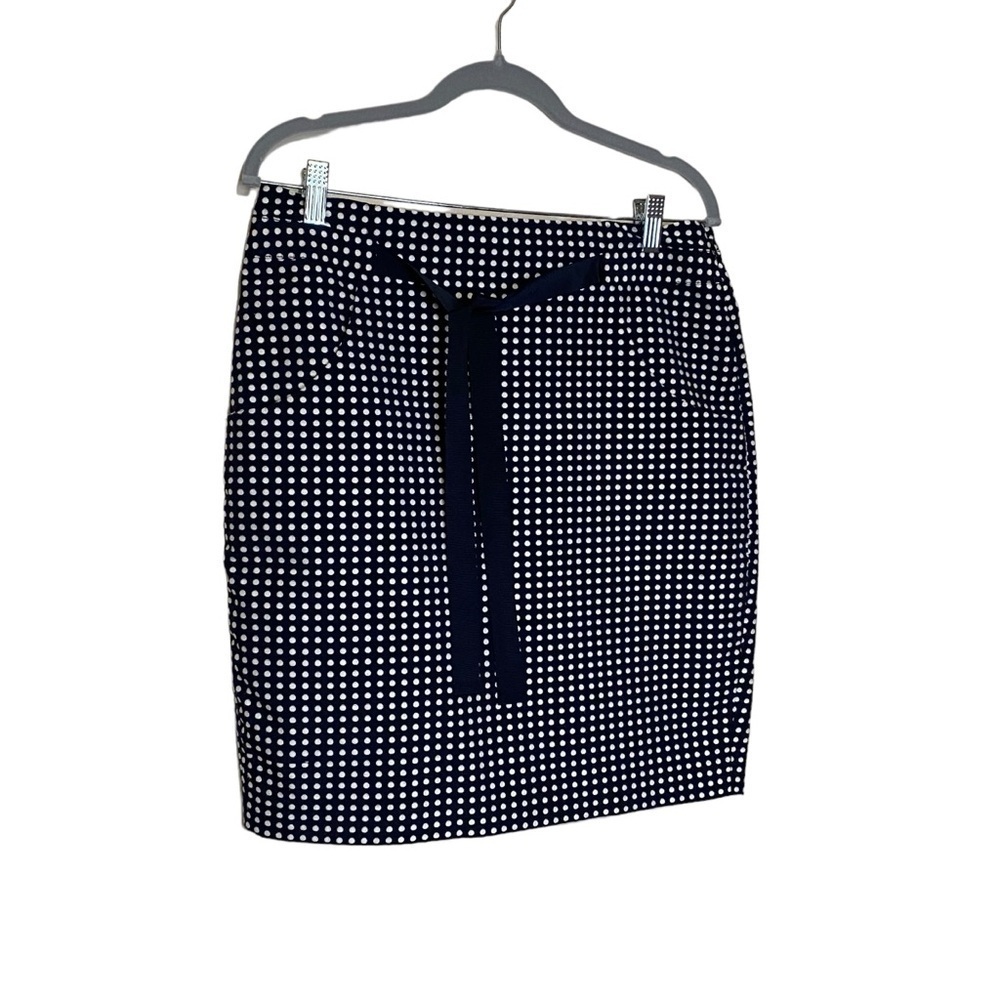 The‎ Limited Ladies Pencil Skirt Navy Blue and White, lined, belt, pockets sz 8